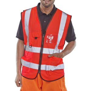 Red Hi-Vis Executive Waistcoat